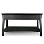 Table basse à deux tiroirs avec étagère