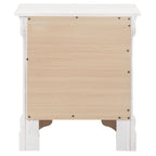 Table de chevet en bois à 2 tiroirs