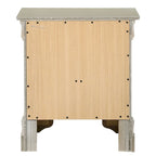 Table de chevet en bois à 2 tiroirs