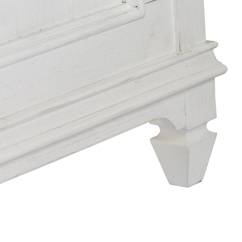 Lit capitonné Queen en charbon de bois blanc brossé