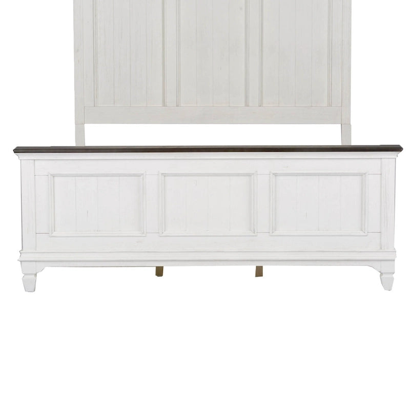 Lit capitonné Queen en charbon de bois blanc brossé