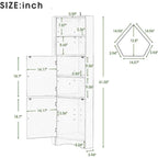 Armoire d'angle haute avec 2 portes et 2 étagères, autoportante, réglable, 1 personne