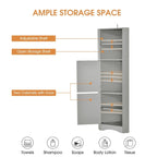 Armoire d'angle haute avec 2 portes et 2 étagères, autoportante, réglable, 1 personne