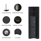 Armoire d'angle haute avec 2 portes et 2 étagères, autoportante, réglable, 1 personne