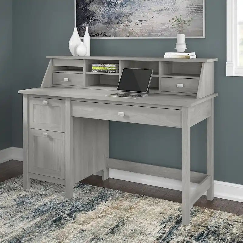 Bureau informatique 54 W avec organiseur de bureau