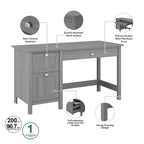 Bureau informatique 54 W avec organiseur de bureau