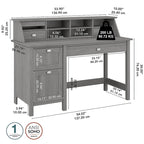 Bureau informatique 54 W avec organiseur de bureau