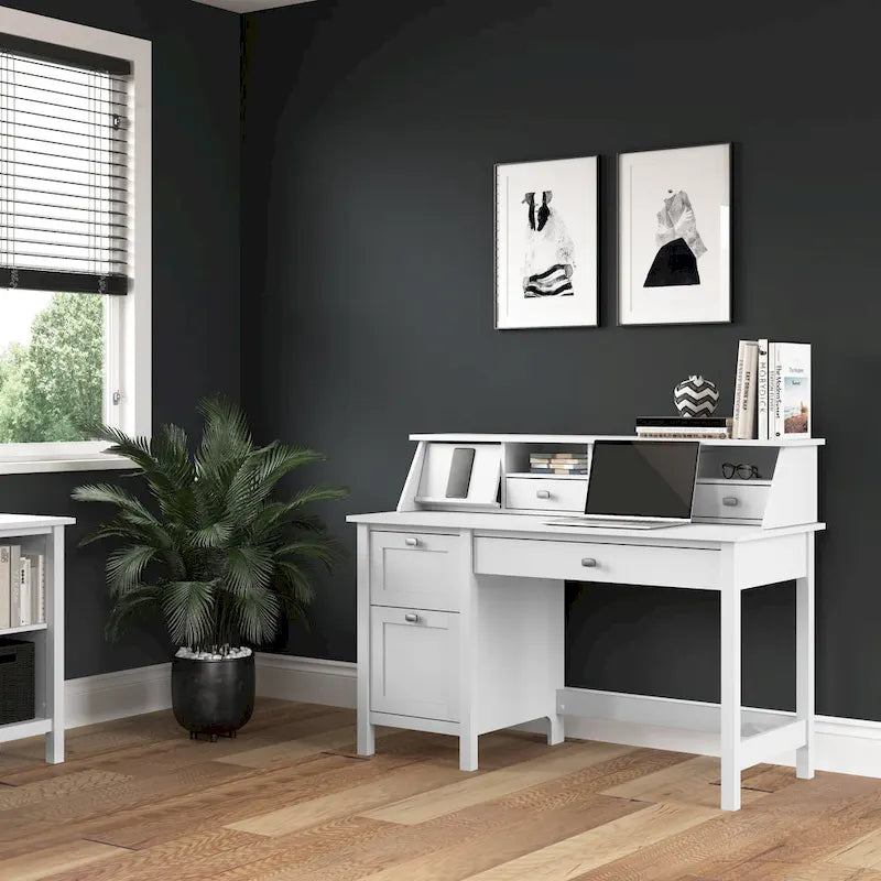 Bureau informatique 54 W avec organiseur de bureau