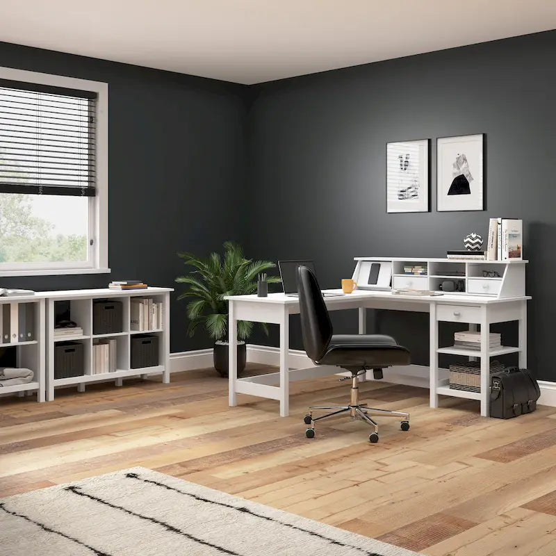 Bureau informatique 54 W avec organiseur de bureau