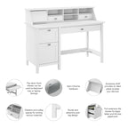 Bureau informatique 54 W avec organiseur de bureau