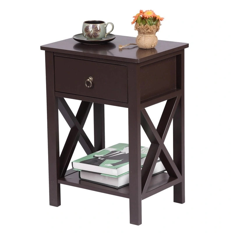 Table de chevet simple avec tiroir