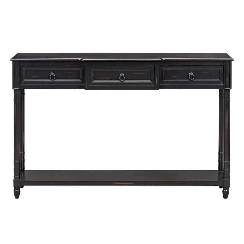 Console D'Entrée avec Tiroirs et Étagère Projetés