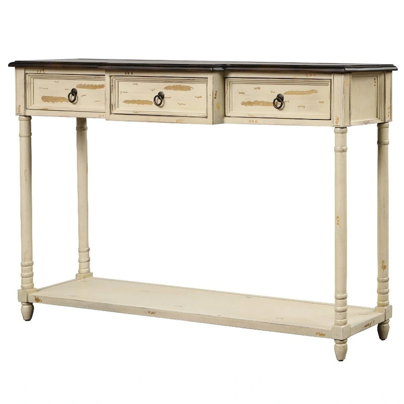 Console D'Entrée avec Tiroirs et Étagère Projetés
