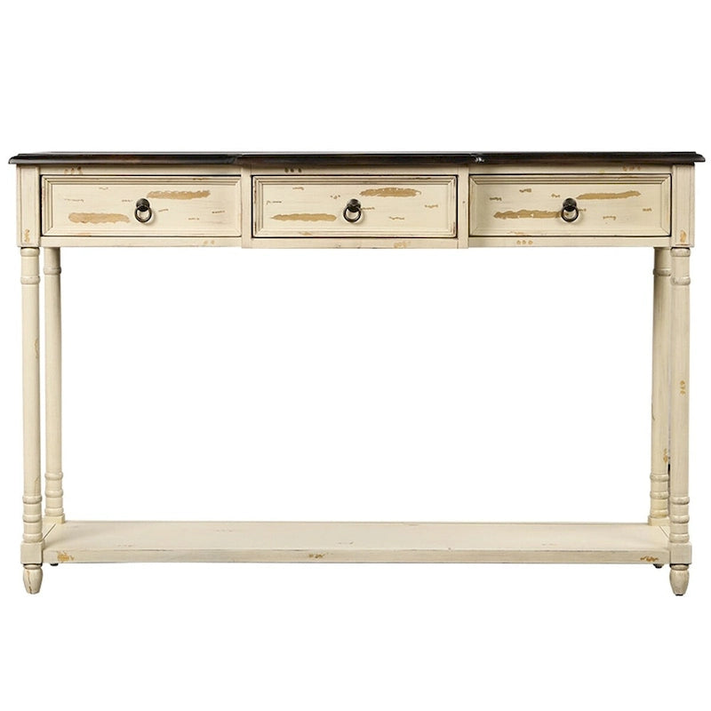 Console D'Entrée avec Tiroirs et Étagère Projetés
