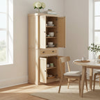 Rattan Wooden Wardrobe - 