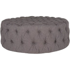 Pouf rond touffeté | Lin | Multicolore
