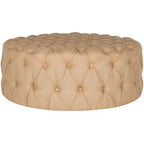 Pouf rond touffeté | Lin | Multicolore