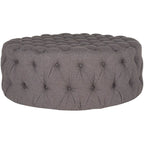 Pouf rond touffeté | Lin | Multicolore