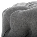 Pouf rond touffeté | Lin | Multicolore