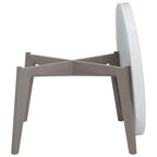 Table d'appoint en laque blanche/grise pour 1 – 32"L x 32"P x 18"H