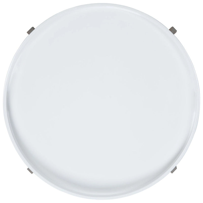 Table d'appoint en laque blanche/grise pour 1 – 32"L x 32"P x 18"H