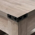 Table basse à 2 niveaux avec étagère de rangement