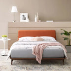 Lit plateforme Queen tapissé en tissu
