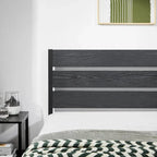 Cadre de lit plateforme marron/ardoise/noir avec tête de lit en bois – Lit simple/double/grand lit, 1 à 2 personnes