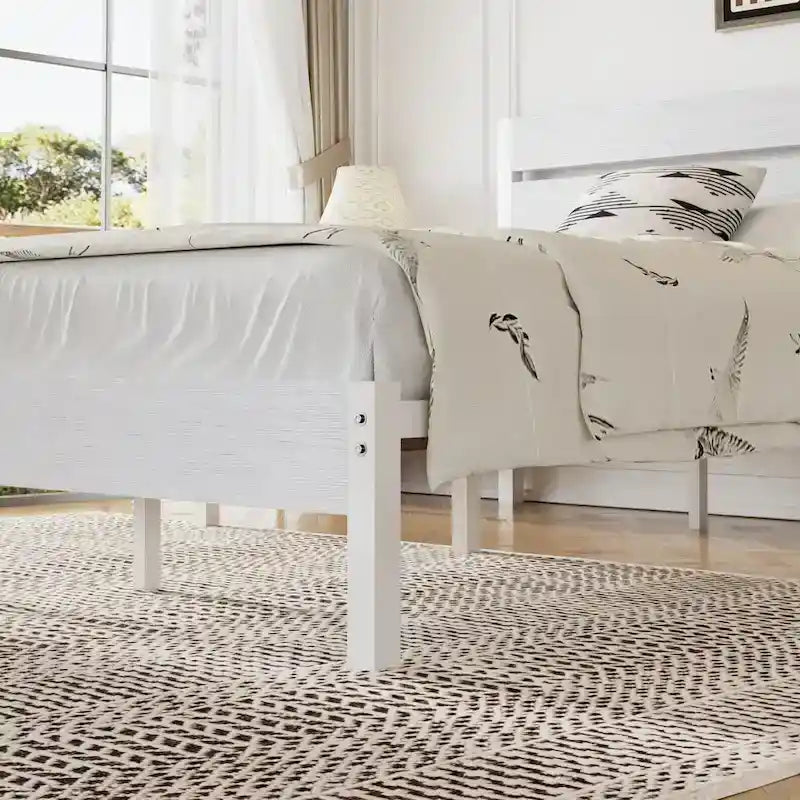 Cadre de lit plateforme marron/ardoise/noir avec tête de lit en bois – Lit simple/double/grand lit, 1 à 2 personnes
