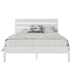 Cadre de lit plateforme marron/ardoise/noir avec tête de lit en bois – Lit simple/double/grand lit, 1 à 2 personnes