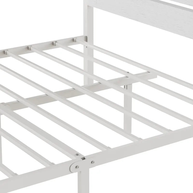 Cadre de lit plateforme marron/ardoise/noir avec tête de lit en bois – Lit simple/double/grand lit, 1 à 2 personnes