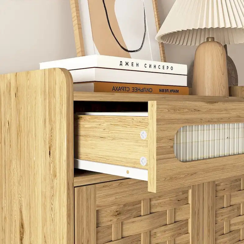 Commode de rangement polyvalente de style rustique pour chambre à coucher