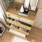Commode de rangement polyvalente de style rustique pour chambre à coucher
