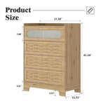 Commode de rangement polyvalente de style rustique pour chambre à coucher