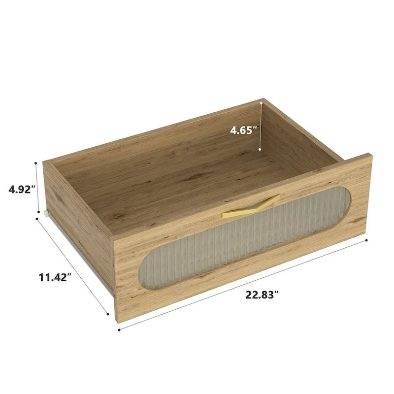 Commode de rangement polyvalente de style rustique pour chambre à coucher