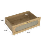 Commode de rangement polyvalente de style rustique pour chambre à coucher