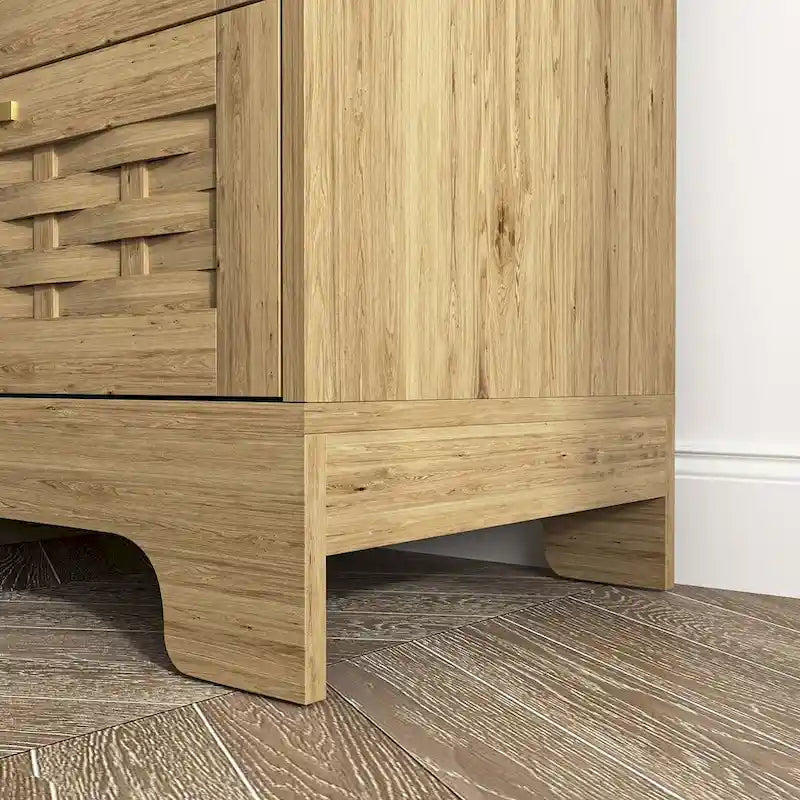 Commode de rangement polyvalente de style rustique pour chambre à coucher