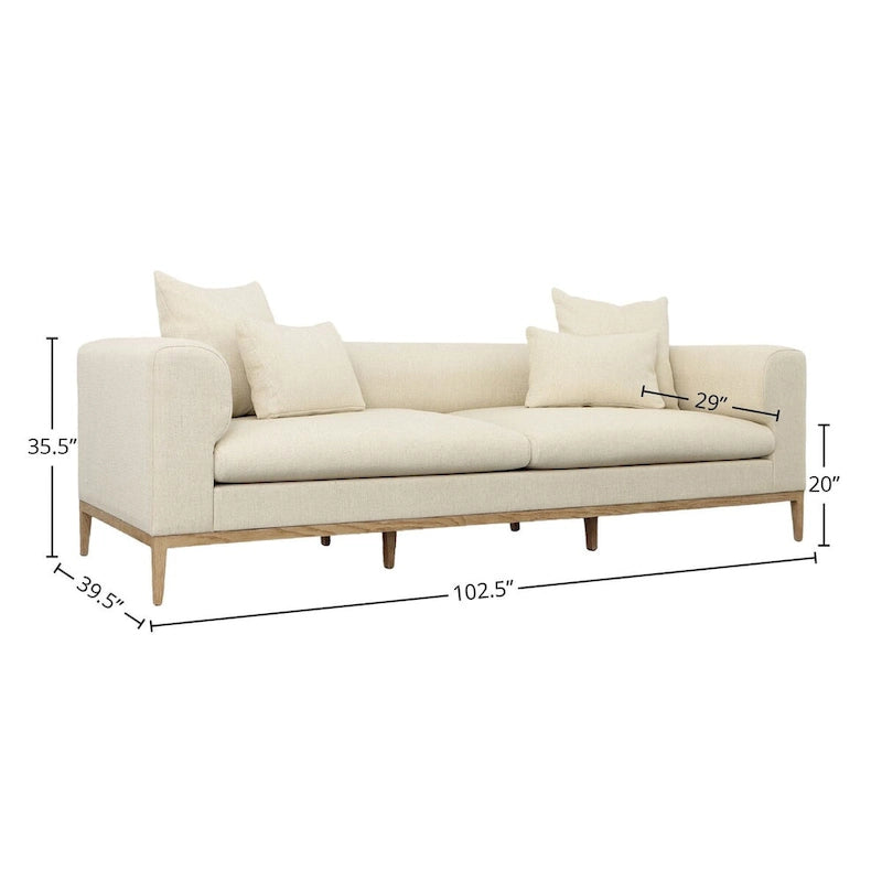 103 Canapé rembourré, beige