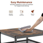 Ensemble table de bar et 2 tabourets avec étagère métallique, petite table de pub, ensemble repas