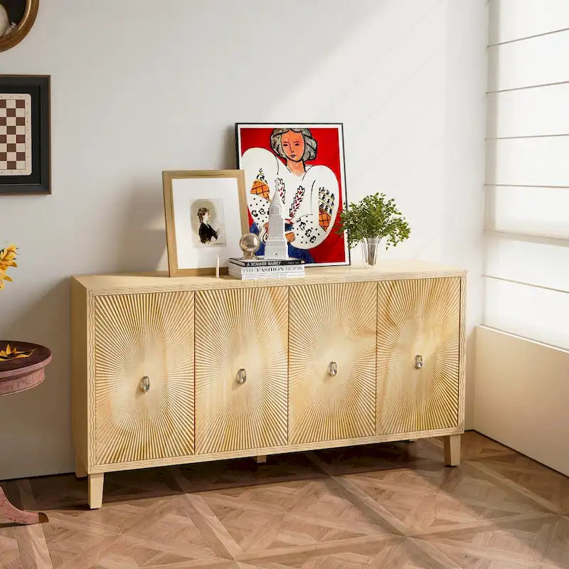 Armoire de rangement 4 portes / Buffet de salle à manger / Meuble d'appoint