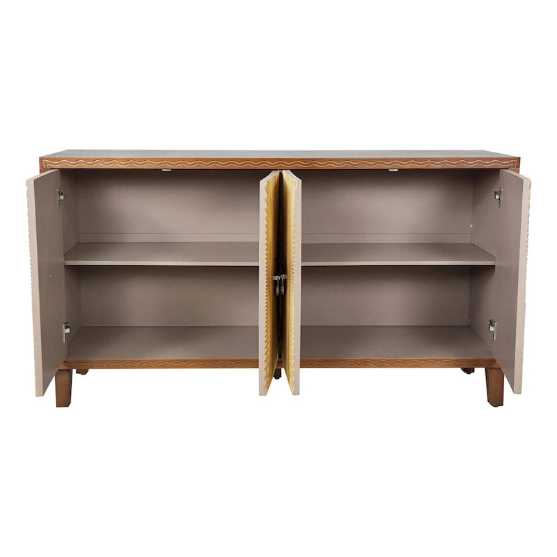 Armoire de rangement 4 portes / Buffet de salle à manger / Meuble d'appoint
