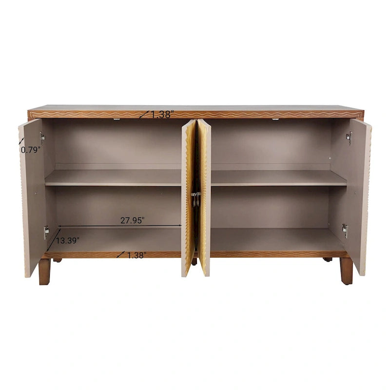 Armoire de rangement 4 portes / Buffet de salle à manger / Meuble d'appoint
