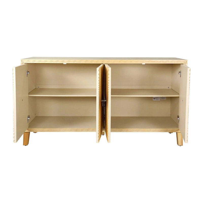 Armoire de rangement 4 portes / Buffet de salle à manger / Meuble d'appoint