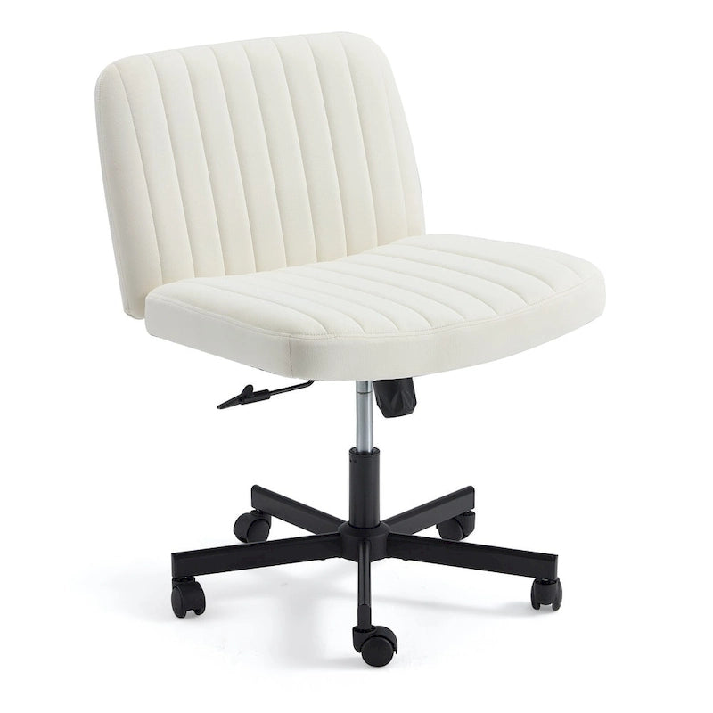 EROMMY Cross Legged Office ChairArmless Criss Cross Chair with WheelsHeight Adjustable for Office, Bedroom, Living Room - 