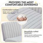 Chaise Criss-Cross sans accoudoirs avec roulettes | Réglable en hauteur | Blanc / Cerisier / Beige / Rose / Gris | Pour 1 personne