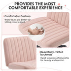 Chaise Criss-Cross sans accoudoirs avec roulettes | Réglable en hauteur | Blanc / Cerisier / Beige / Rose / Gris | Pour 1 personne