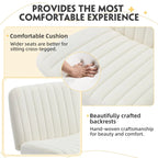 Chaise Criss-Cross sans accoudoirs avec roulettes | Réglable en hauteur | Blanc / Cerisier / Beige / Rose / Gris | Pour 1 personne