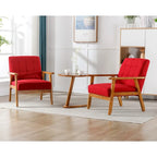 Lot de 2 fauteuils d'appoint avec table d'appoint, pour salon, chambre, bureau - 78 cm H x 64,5 cm L x 71 cm P