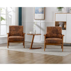 Lot de 2 fauteuils d'appoint avec table d'appoint, pour salon, chambre, bureau - 78 cm H x 64,5 cm L x 71 cm P