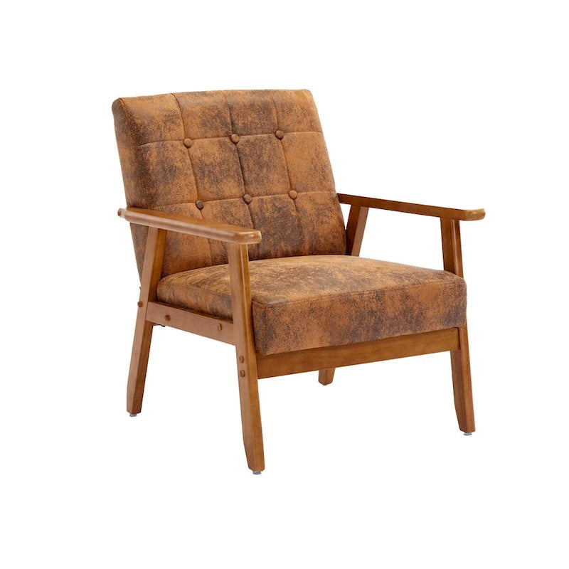 Lot de 2 fauteuils d'appoint avec table d'appoint, pour salon, chambre, bureau - 78 cm H x 64,5 cm L x 71 cm P